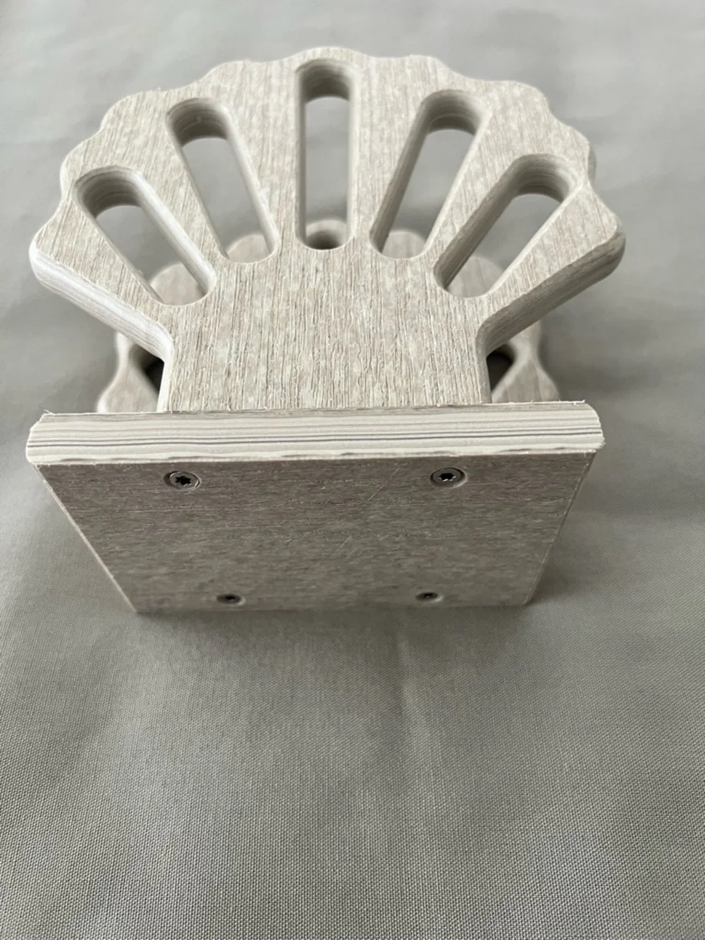 Poly Lumber Handcrafted Shell Napkin Holder - Gray/Tan - Handcrafted